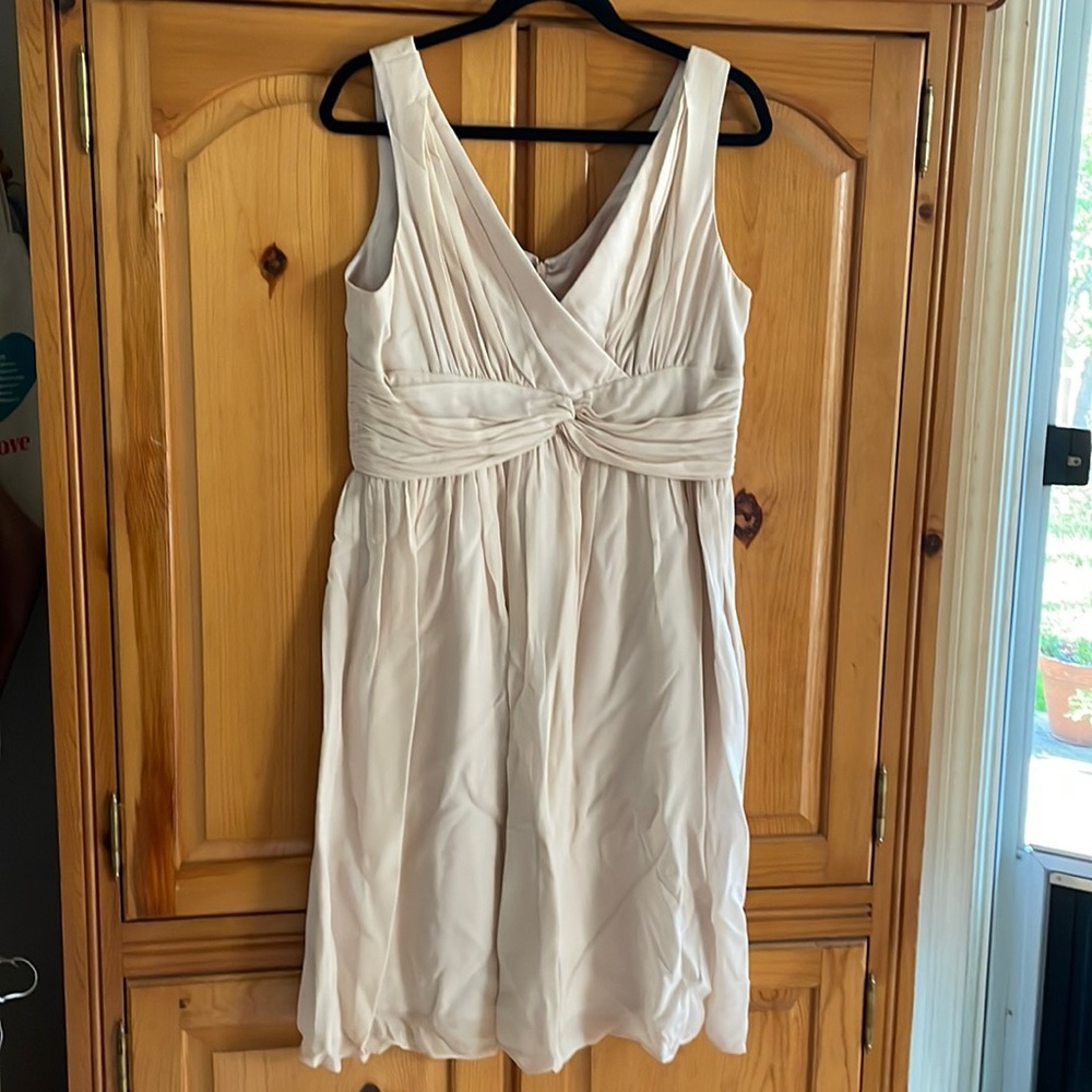 Beautiful blush light pink bridesmaid dress